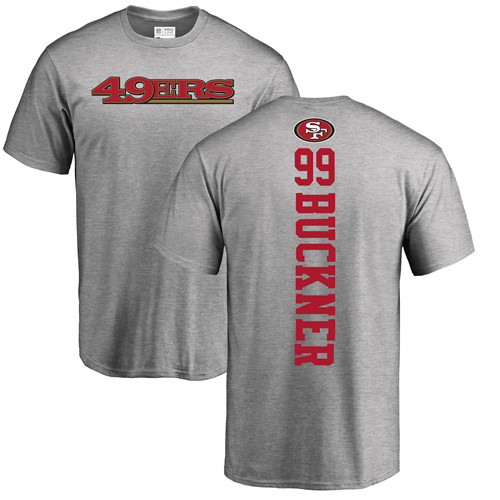 Men San Francisco 49ers Ash DeForest Buckner Backer #99 NFL T Shirt->san francisco 49ers->NFL Jersey